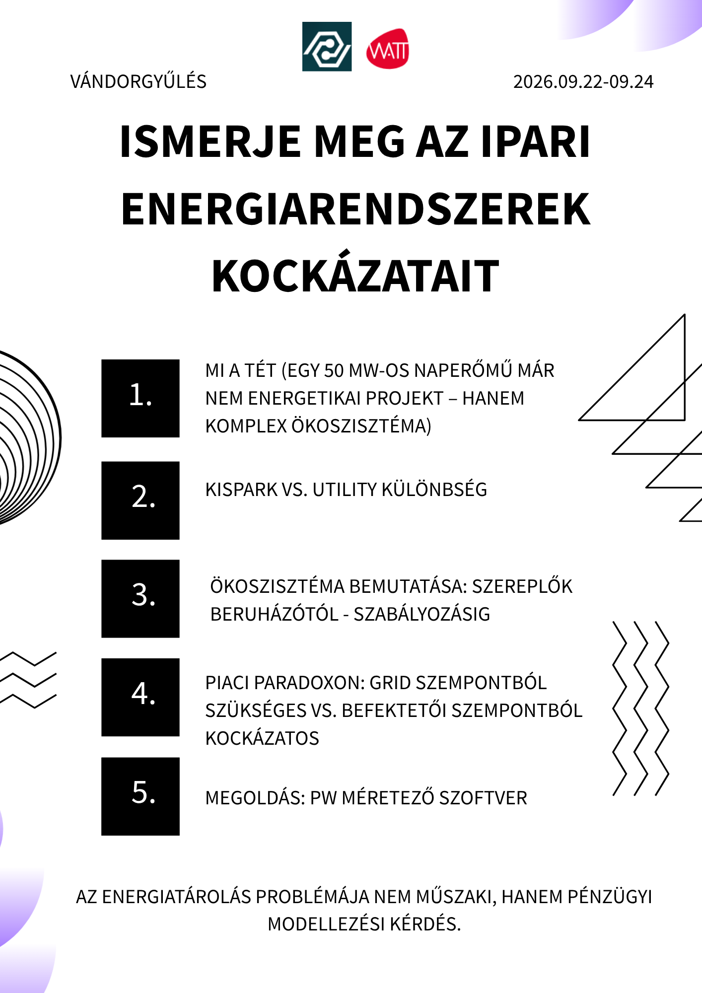 Az ipari energiarendszerek valódi kockázata – miért megyünk a Vándorgyűlésre?