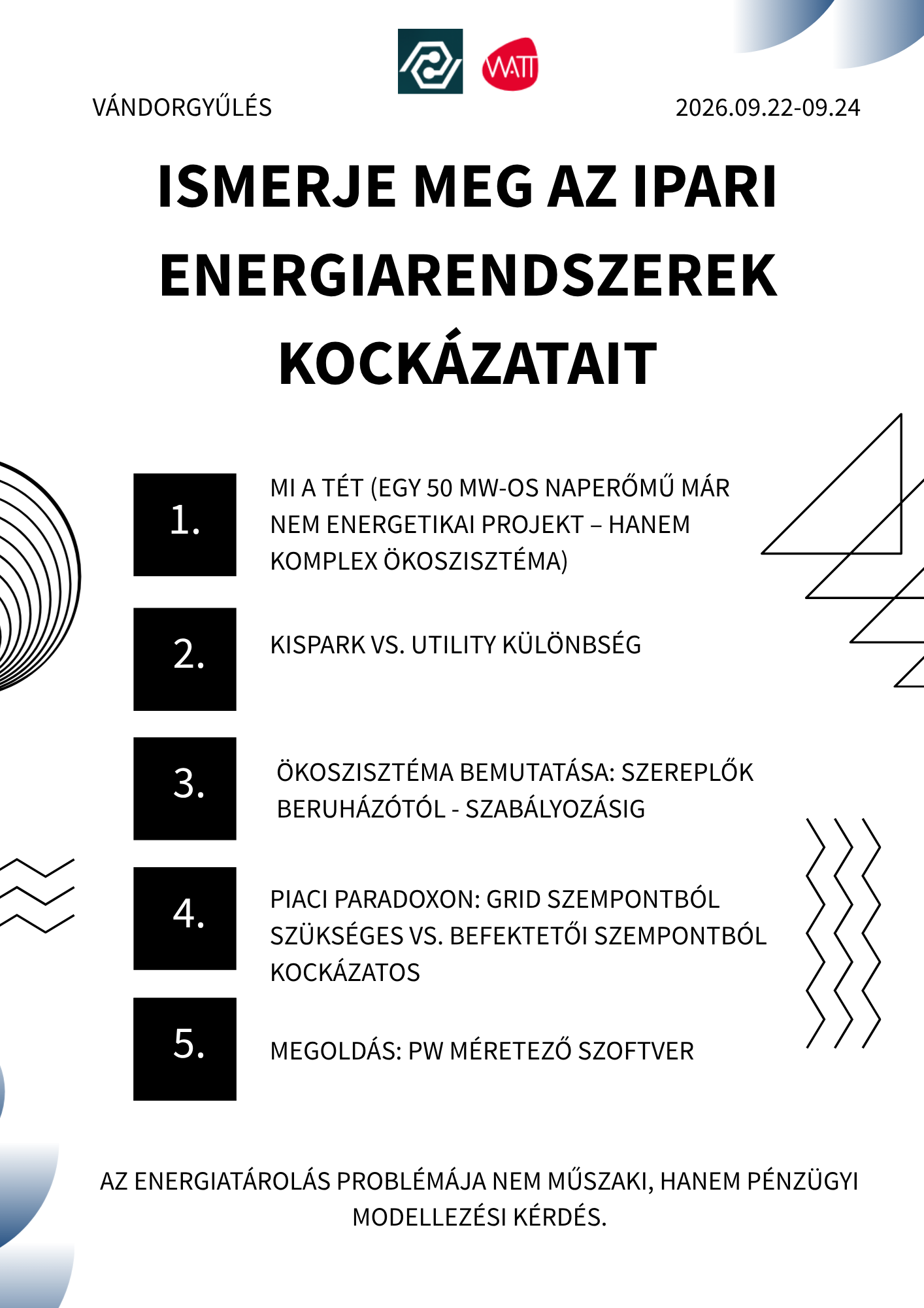 Az ipari energiarendszerek valódi kockázata – miért megyünk a Vándorgyűlésre?